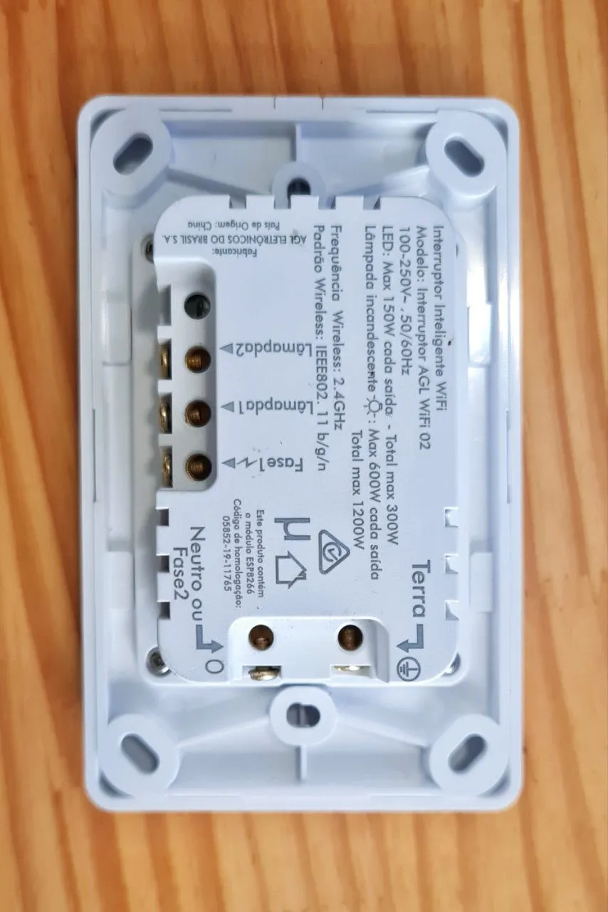Back of 2 gang switch alt text